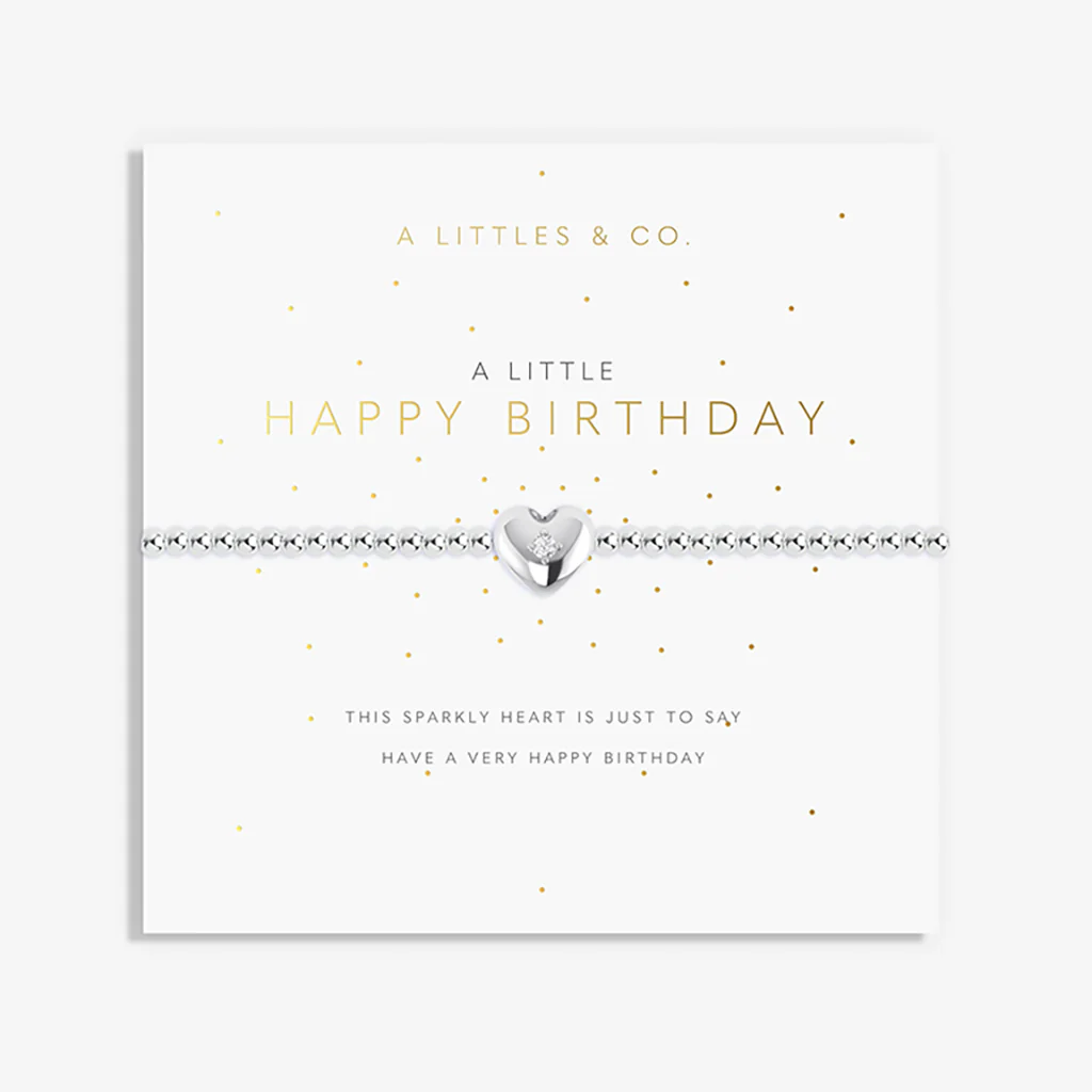 A Littles & Co : 'Happy Birthday' Bracelet - Little Heart