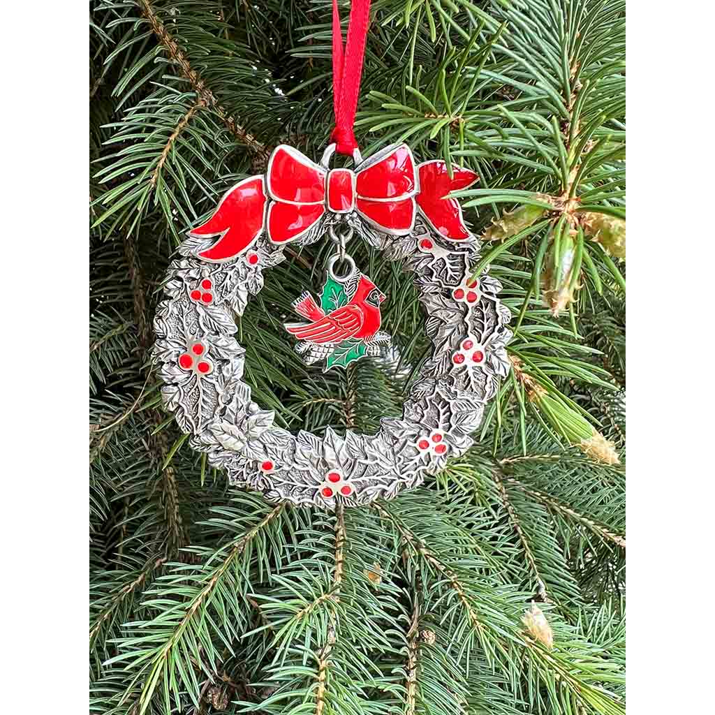 Abby + CA : Cardinal Wreath Ornament