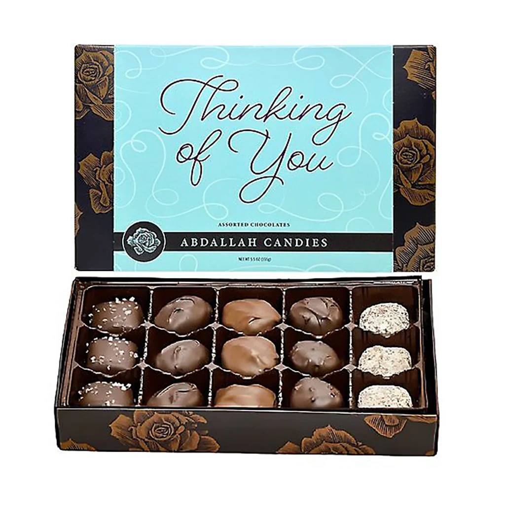 Abdallah Candies : Card Box "Thinking of you" Chocolate Assortment