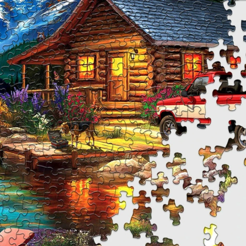 Springbok : Cabin on the Creek 500 Piece Jigsaw Puzzle - Image 3