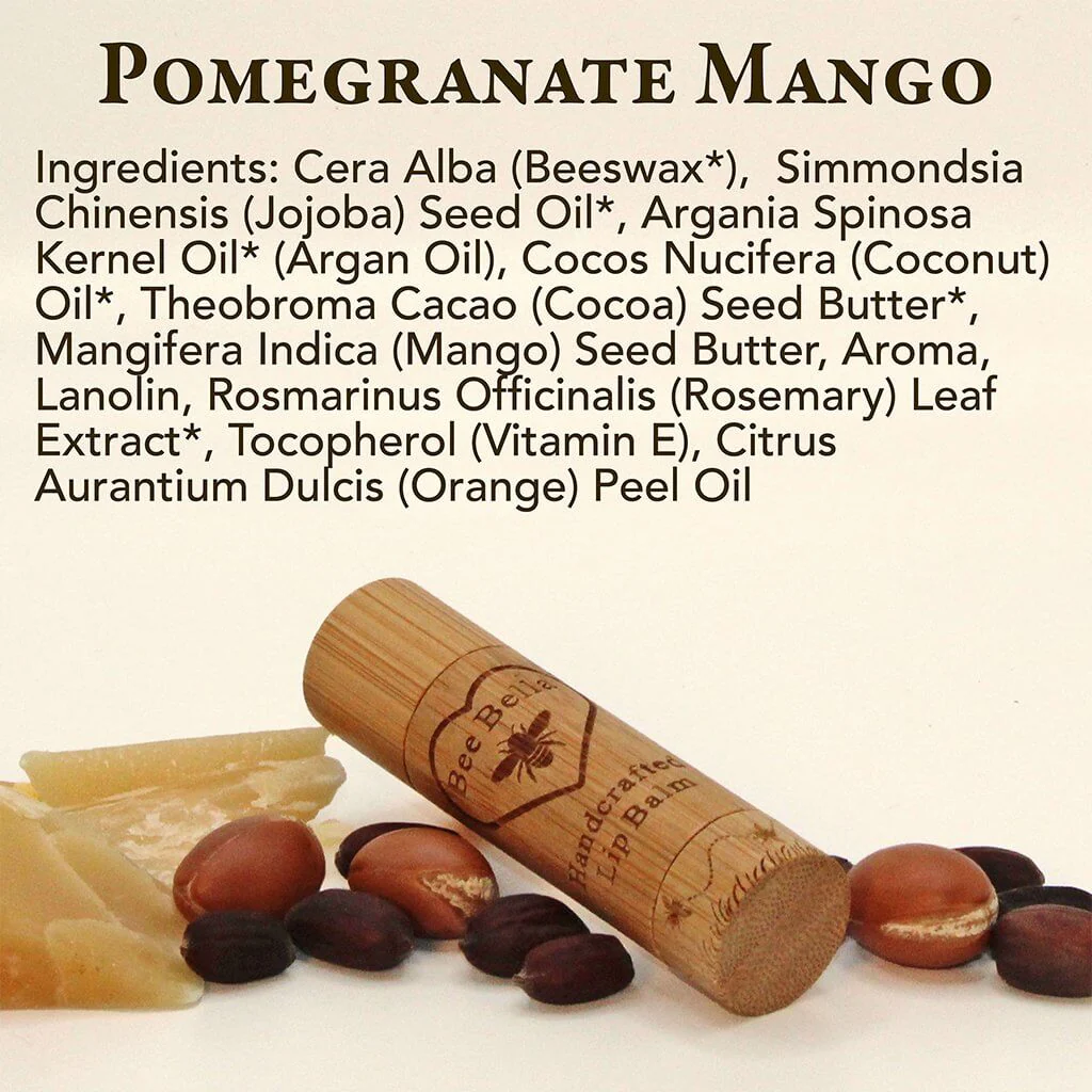 Bee Bella : Lip Balm in Pomegranate & Mango - Image 2