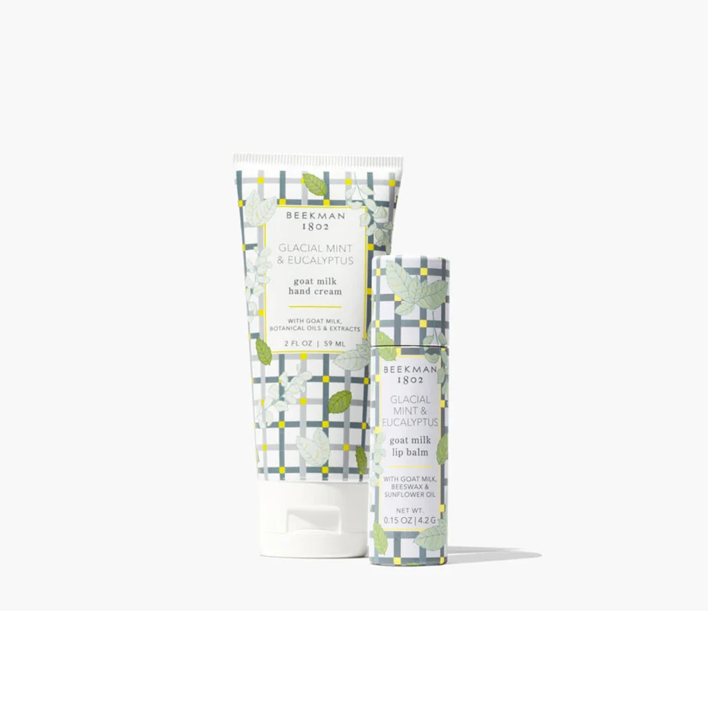 Beekman: Glacial Mint & Eucalyptus Hand & Lip Gift Set - Image 2