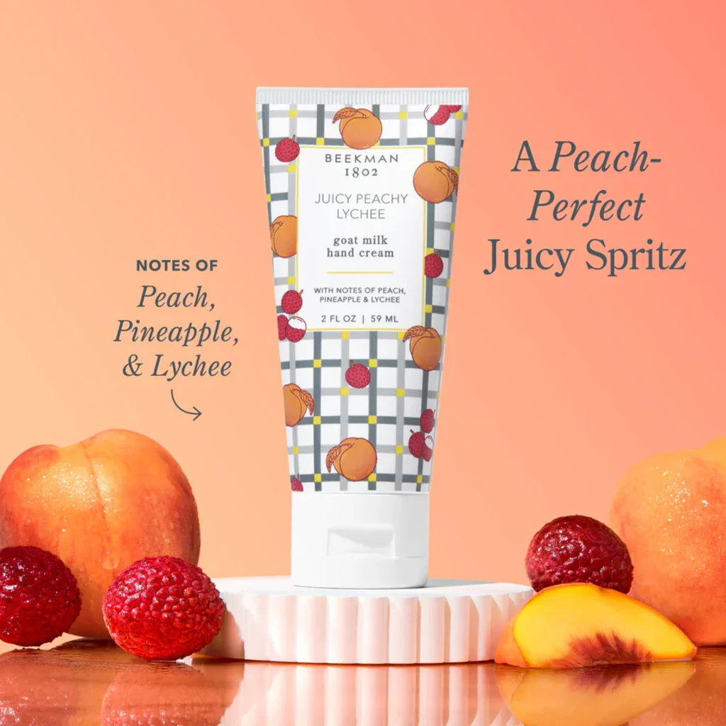 Beekman: Juicy Peachy Lychee Hand Cream - Image 2