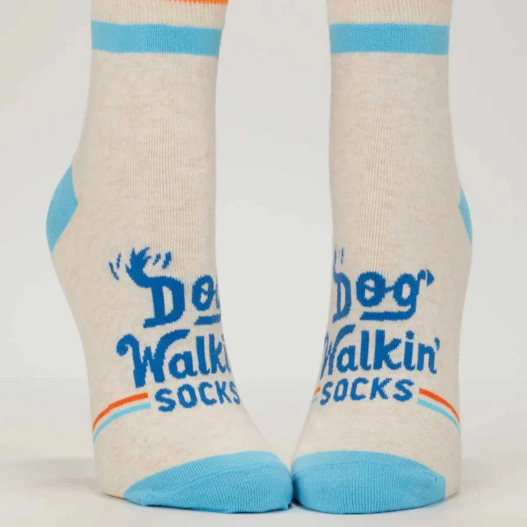 Blue Q : Dog Walkin' Ankle Socks