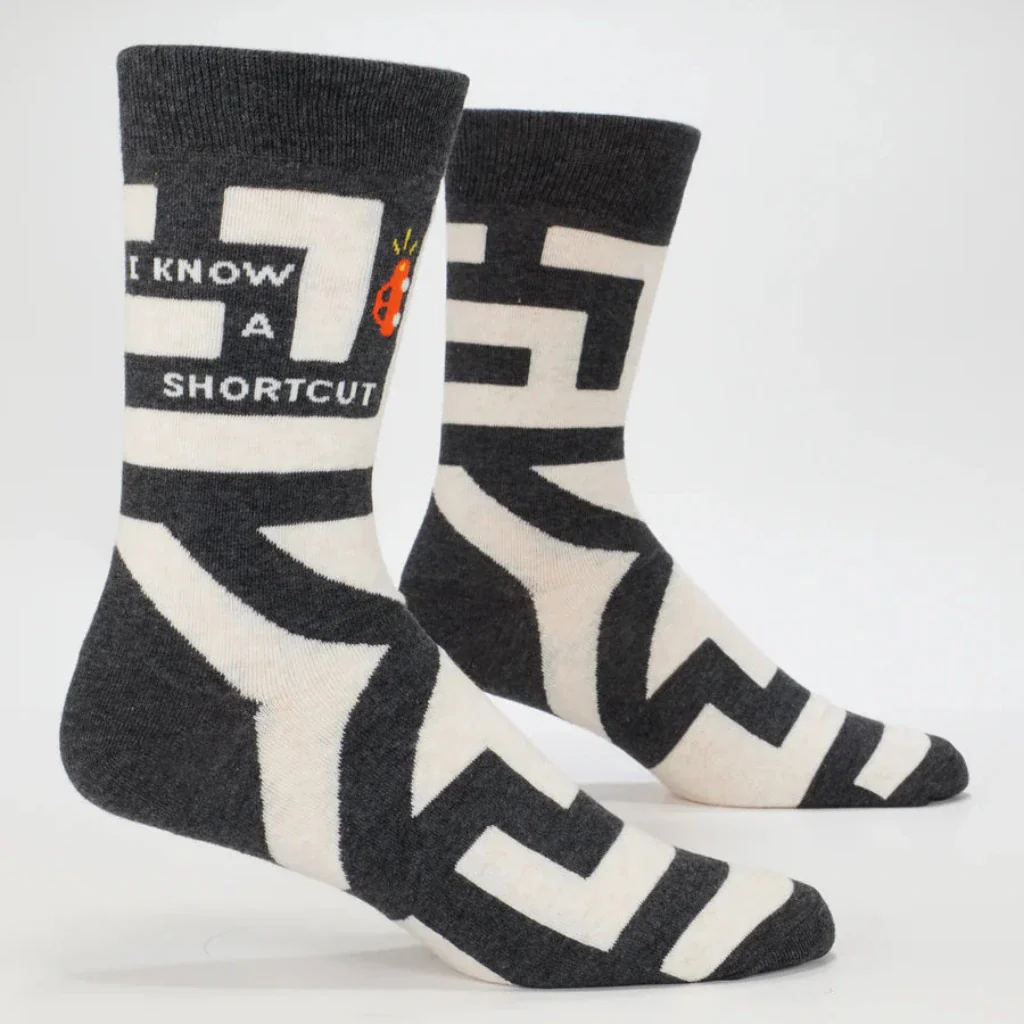 Blue Q : I Know A Shortcut Crew Socks