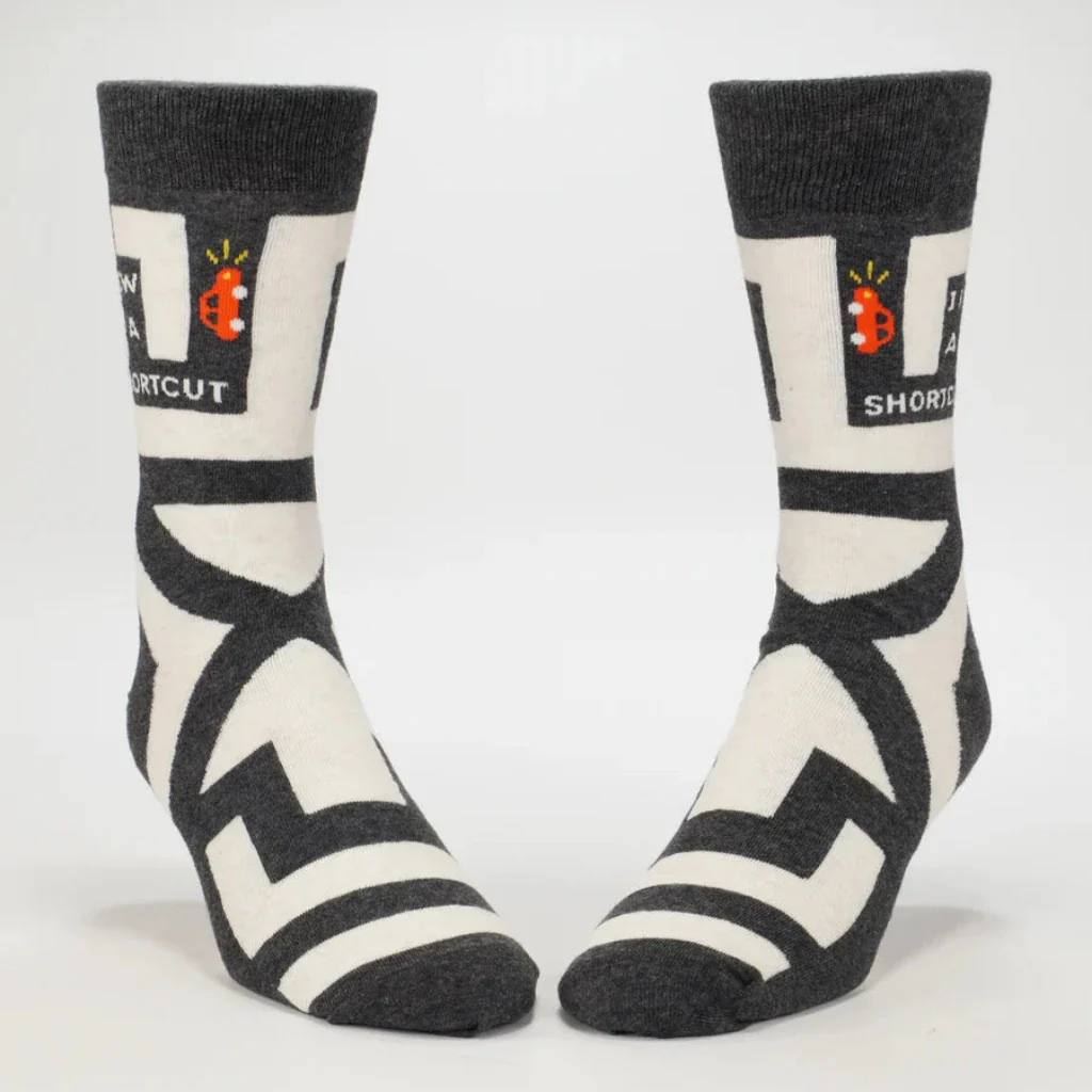 Blue Q : I Know A Shortcut Crew Socks - Image 2