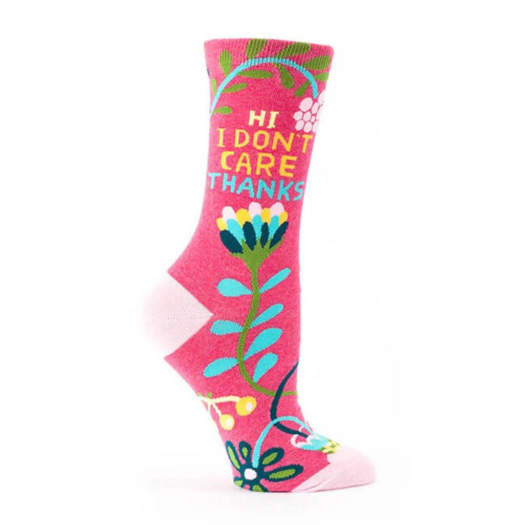 Blue Q : Women's Socks - "Hi, I Don't Care, Thanks" - Image 2