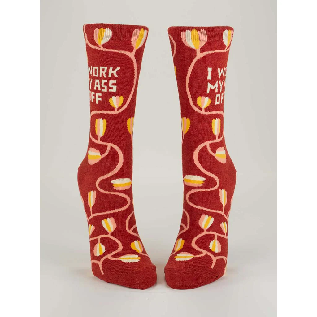 Blue Q : Women's Socks -  I Work My Ass Off - Image 2