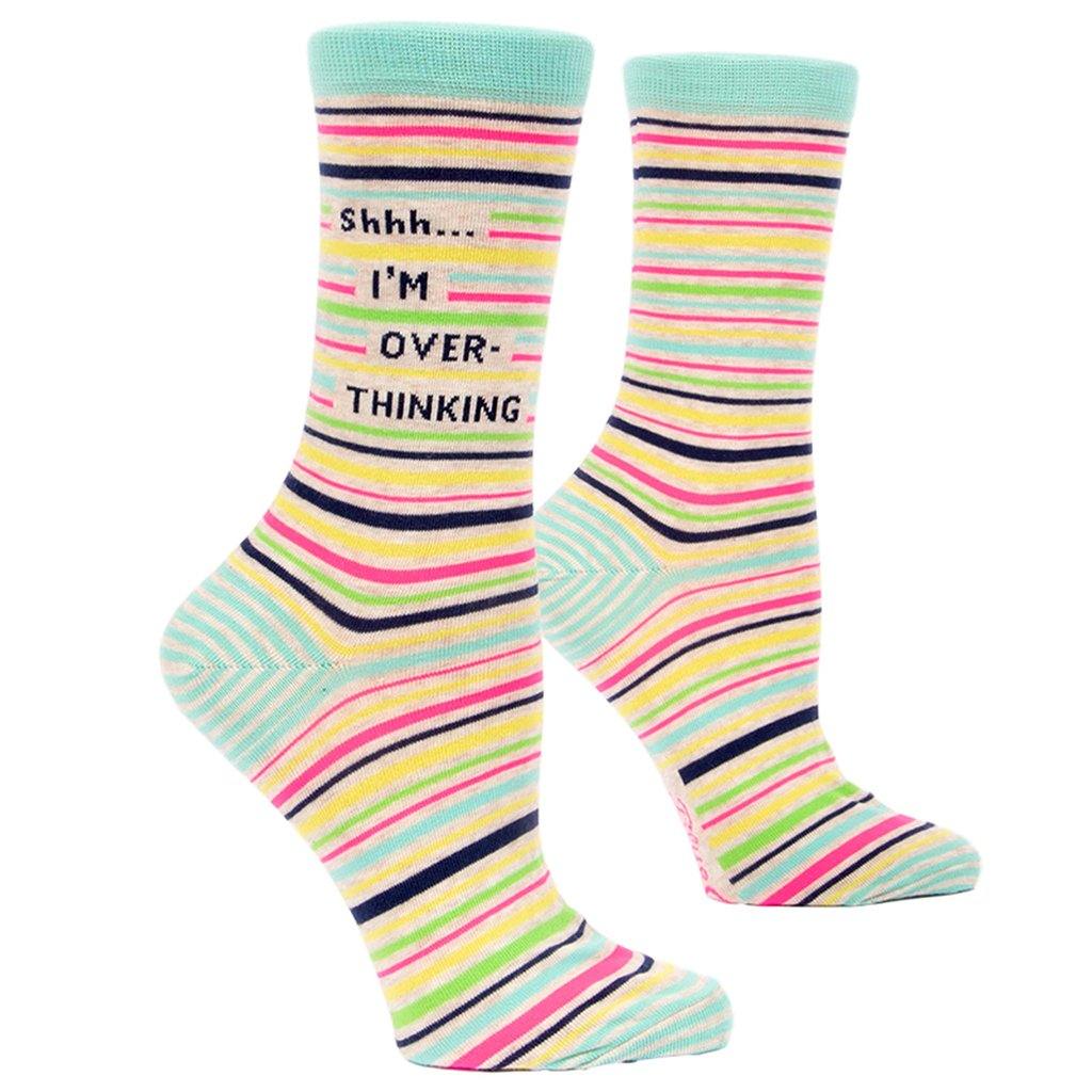 Blue Q : Women's Socks - "Shhh I'm Overthinking"
