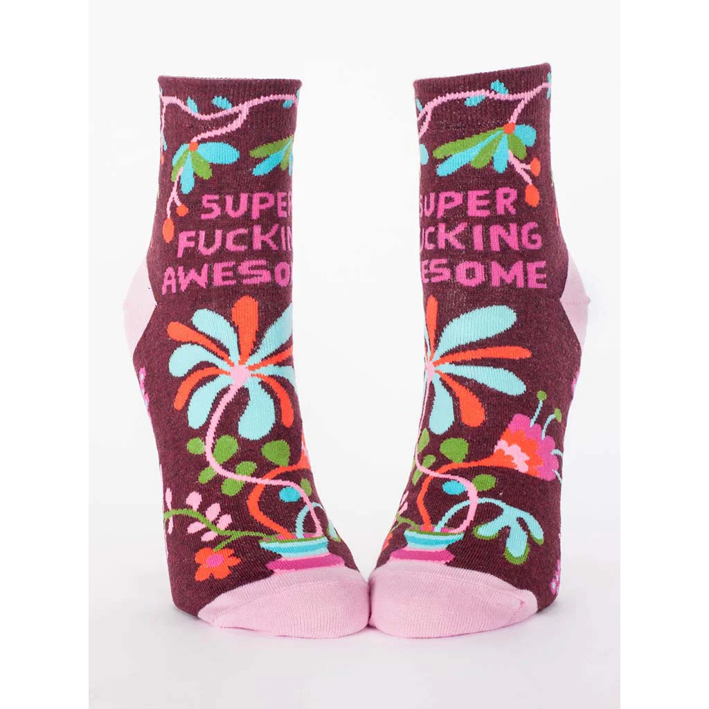 Blue Q : Women's Socks - Super F**cking Awesome