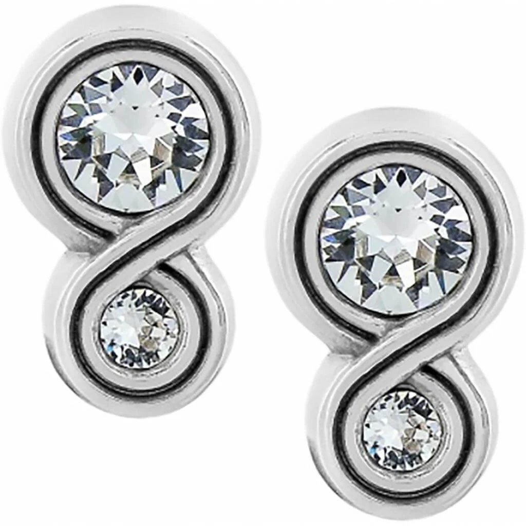 Brighton : Infinity Sparkle Post Earrings in Silver