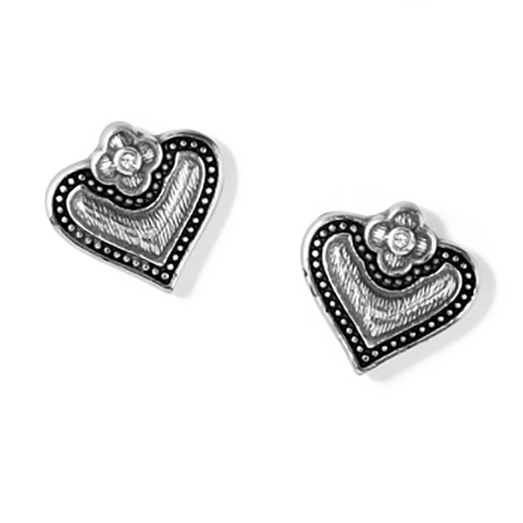 Brighton : Luna Heart Mini Post Earrings - Image 2