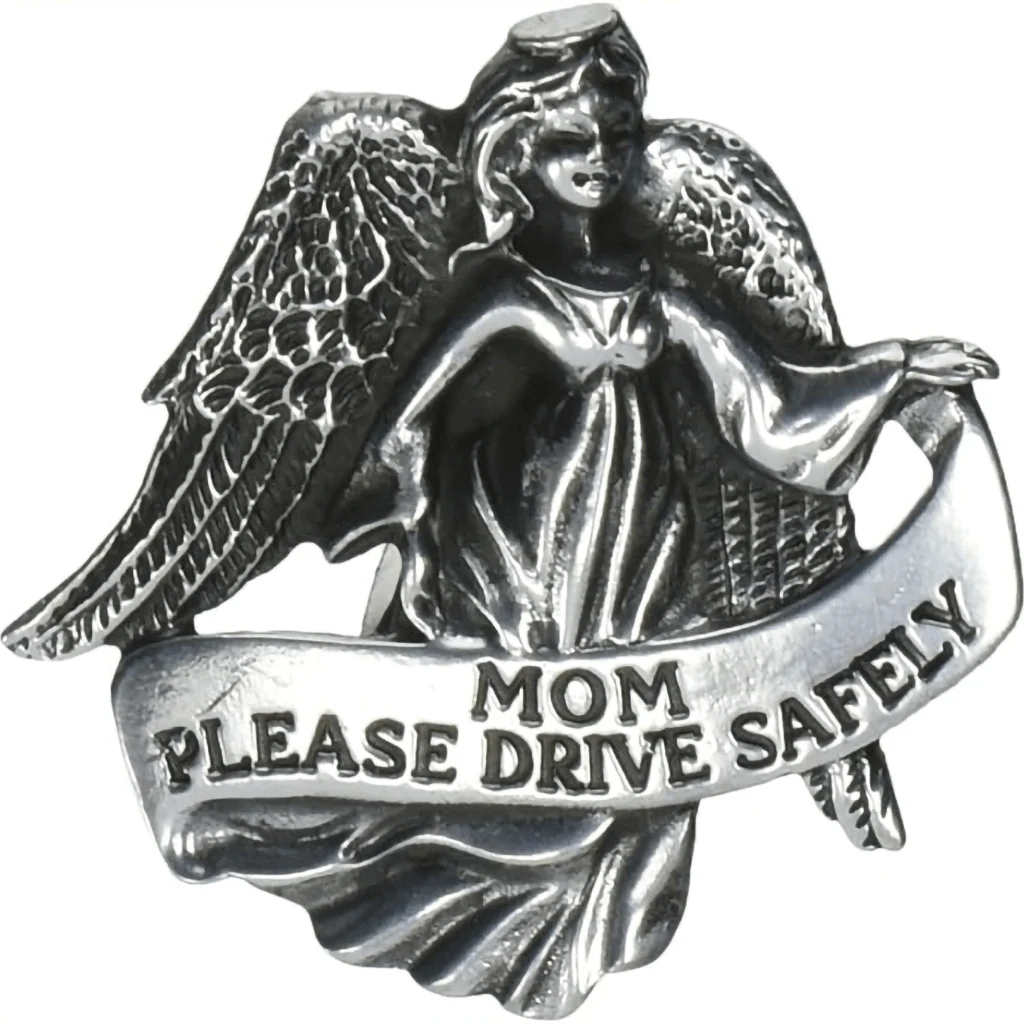 Cathedral Art : Mom Please Drive Safely" Visor Clip