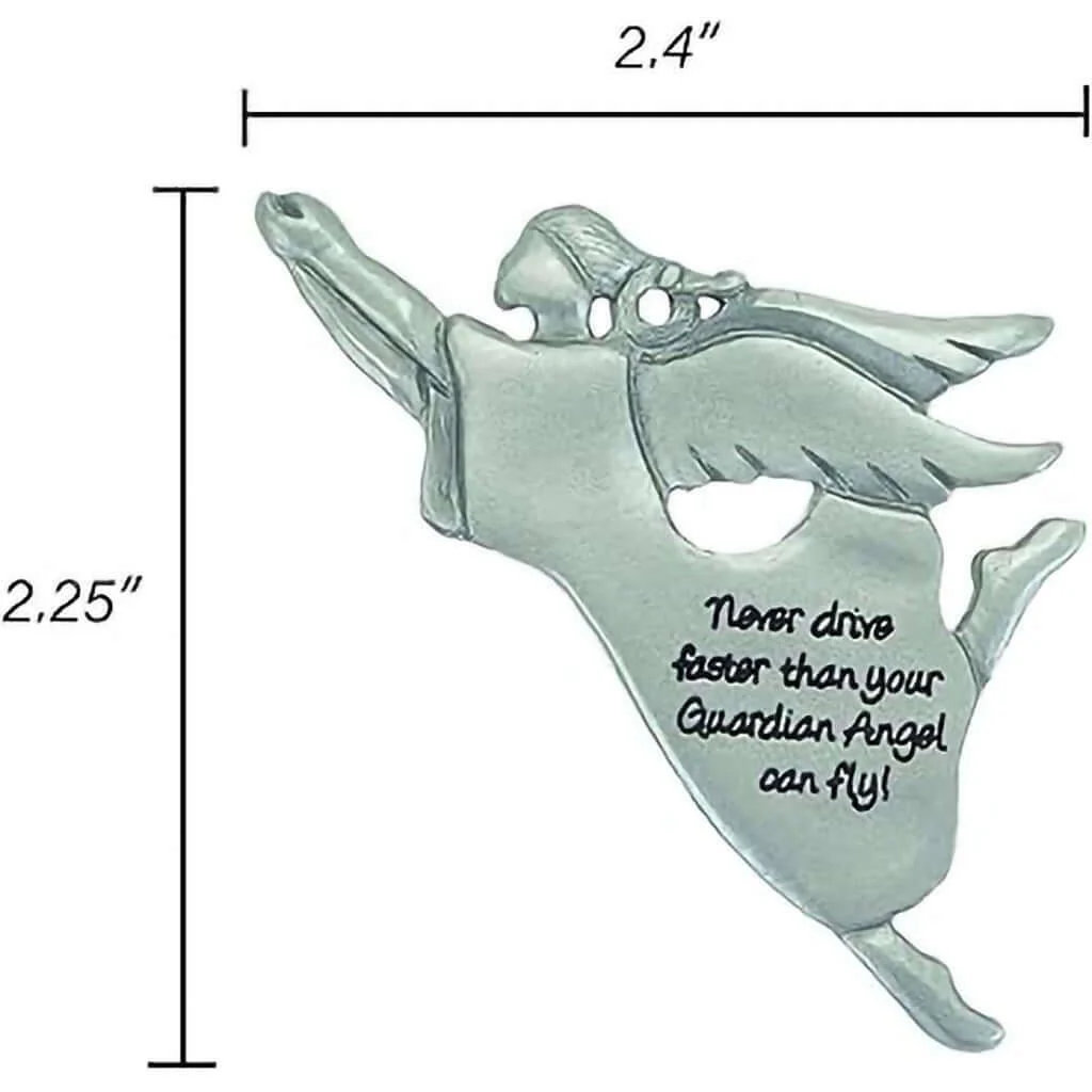 Cathedral Art : Never Drive Faster Than Your Gradian Angel Visor Clip - Image 3