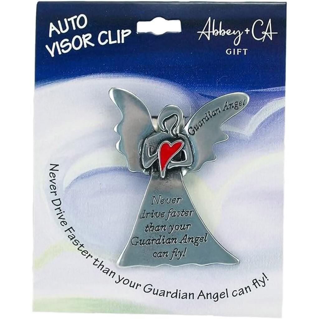 Cathedral Art : Never Drive Faster Than Your Guardian Angel Visor Clip - Image 2