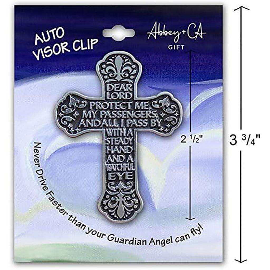 Cathedral Art : Traveler's Prayer Cross Auto Visor Clip - Image 3