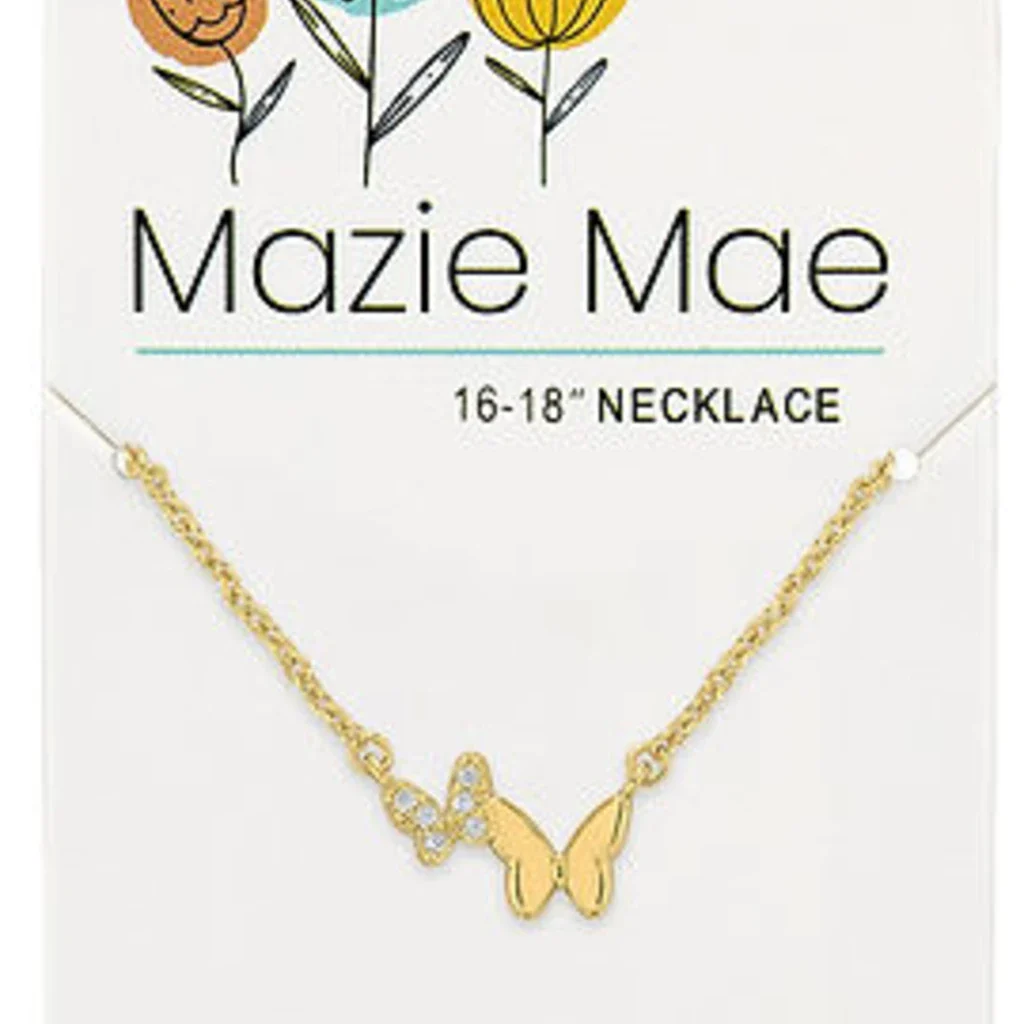 Center Court : Gold Duo Butterfly Mazie Mae Necklace