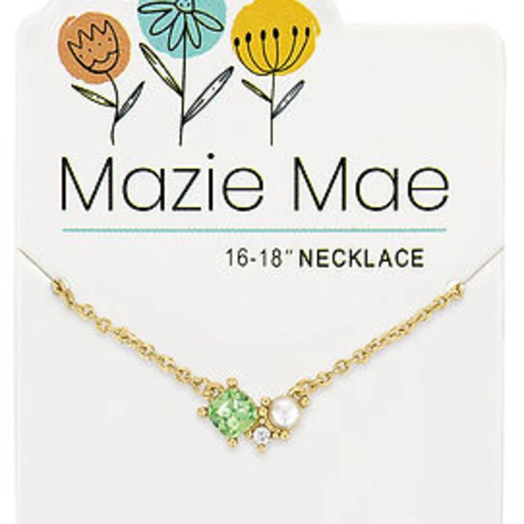 Mazie Mae : Gold Erinite & Pearl Cluster Mazie Mae Necklace