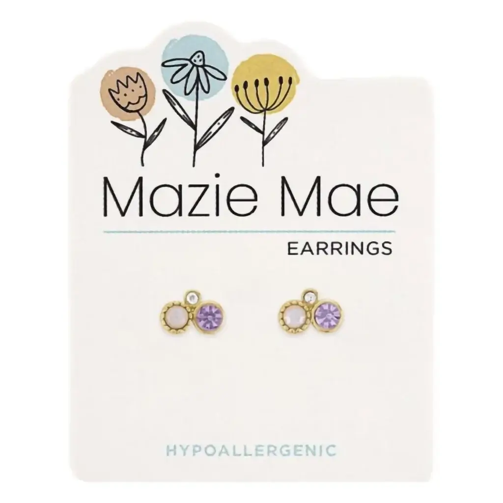 Mazie Mae : Purple Trio Earrings