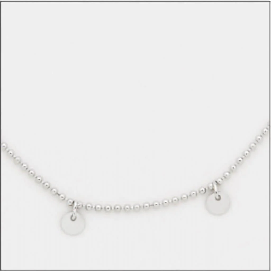 Layers : Silver Decorative Disc Necklace