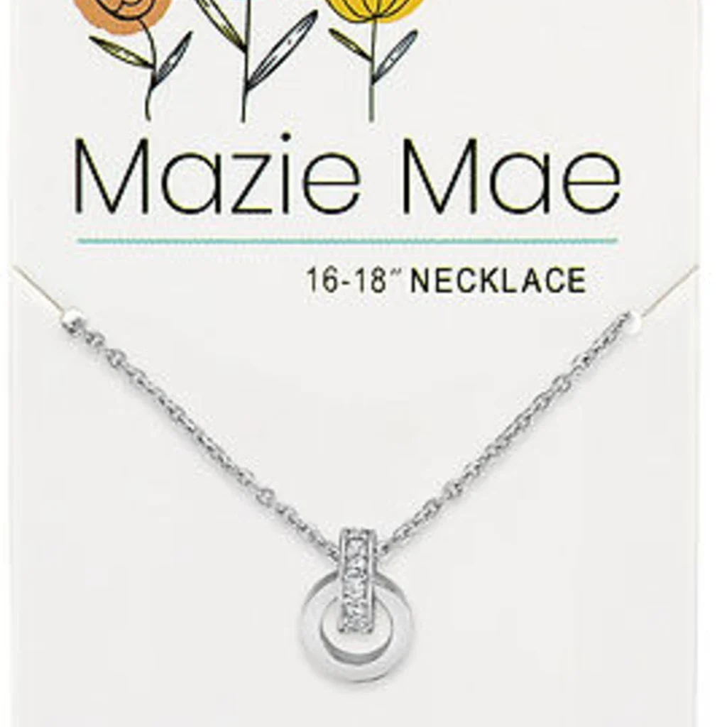 Mazie Mae : Silver Interlocking Duo Drop Mazie Mae Necklace