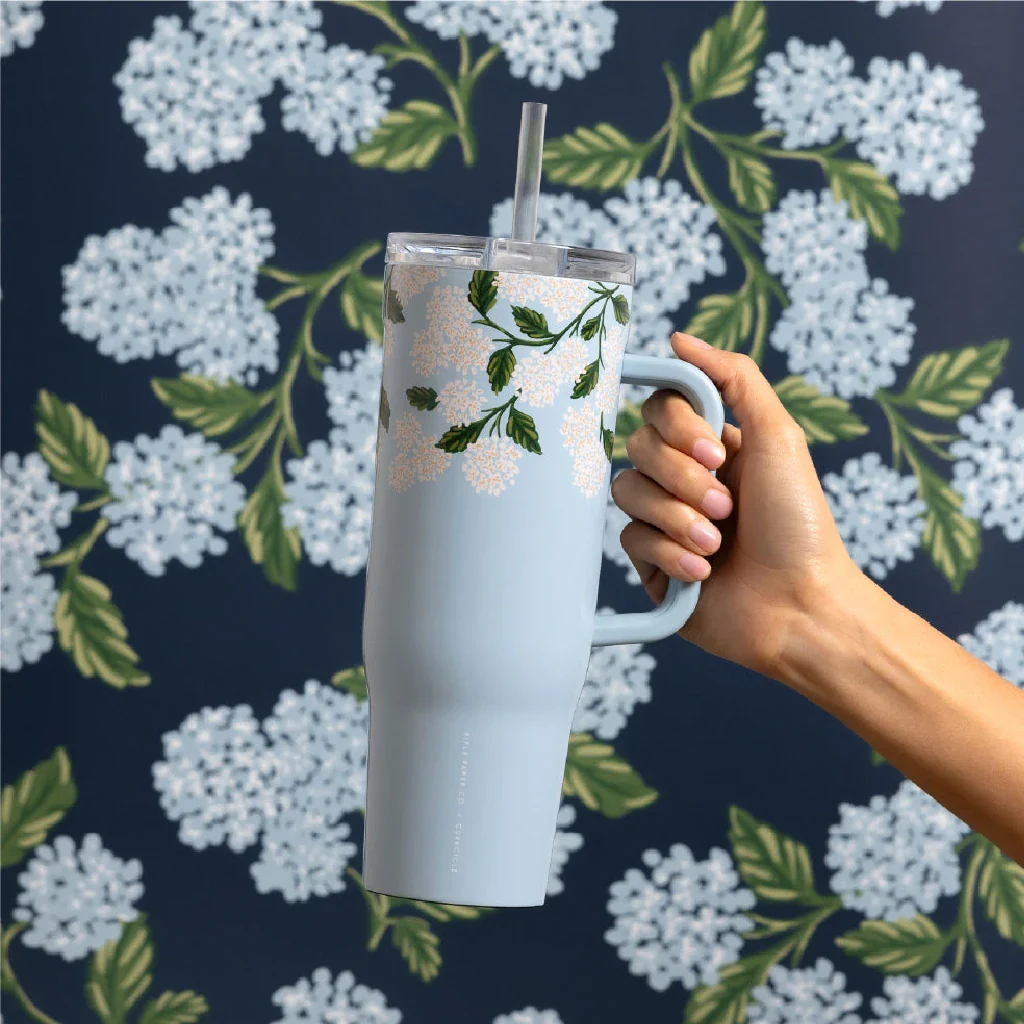 Corkcicle : Rifle Paper Co. Cruiser - Blue with White Hydrangeas - Image 2