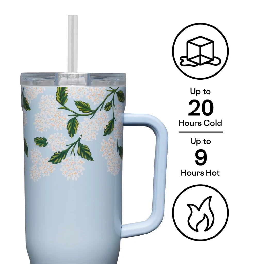 Corkcicle : Rifle Paper Co. Cruiser - Blue with White Hydrangeas - Image 3