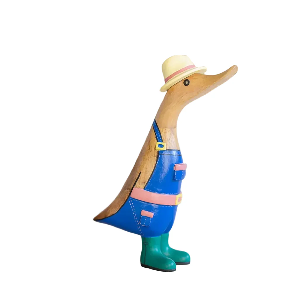 DCUK: Wooden Gardener Ducklings – Hand-Carved Bamboo Root Figurines - Image 3