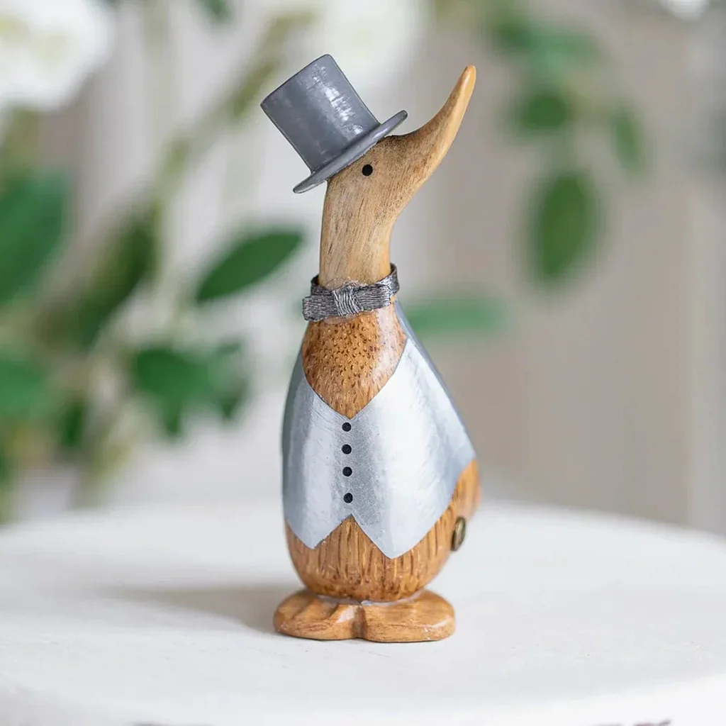 DCUK : Wooden Dinky Ducks – Hand-Carved Bamboo Root Figurines - Image 3