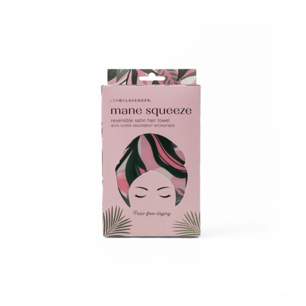 DM Merchandising : Lemon Lavender Mane Squeeze Reversible Satin Hair Towel