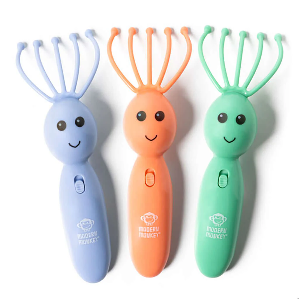 DM Merchandising : Modern Monkey®️ Shrimp Scalpi™️ Vibrating Head Massager - Assorted 1 at random