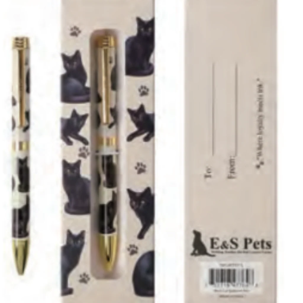 E&S Imports : Black Cat Ball point Pen