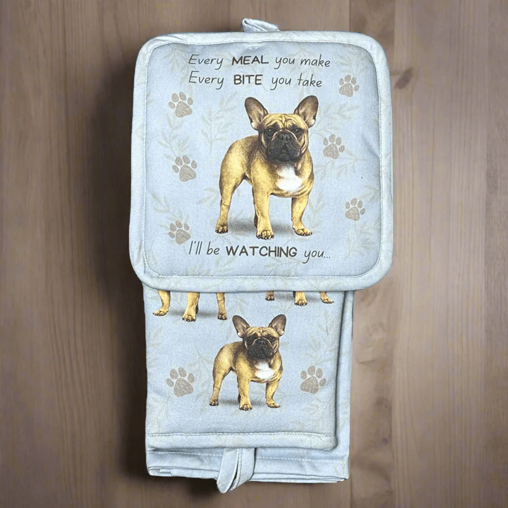 E & S Pets : Oven Mitt Set - French Bulldog