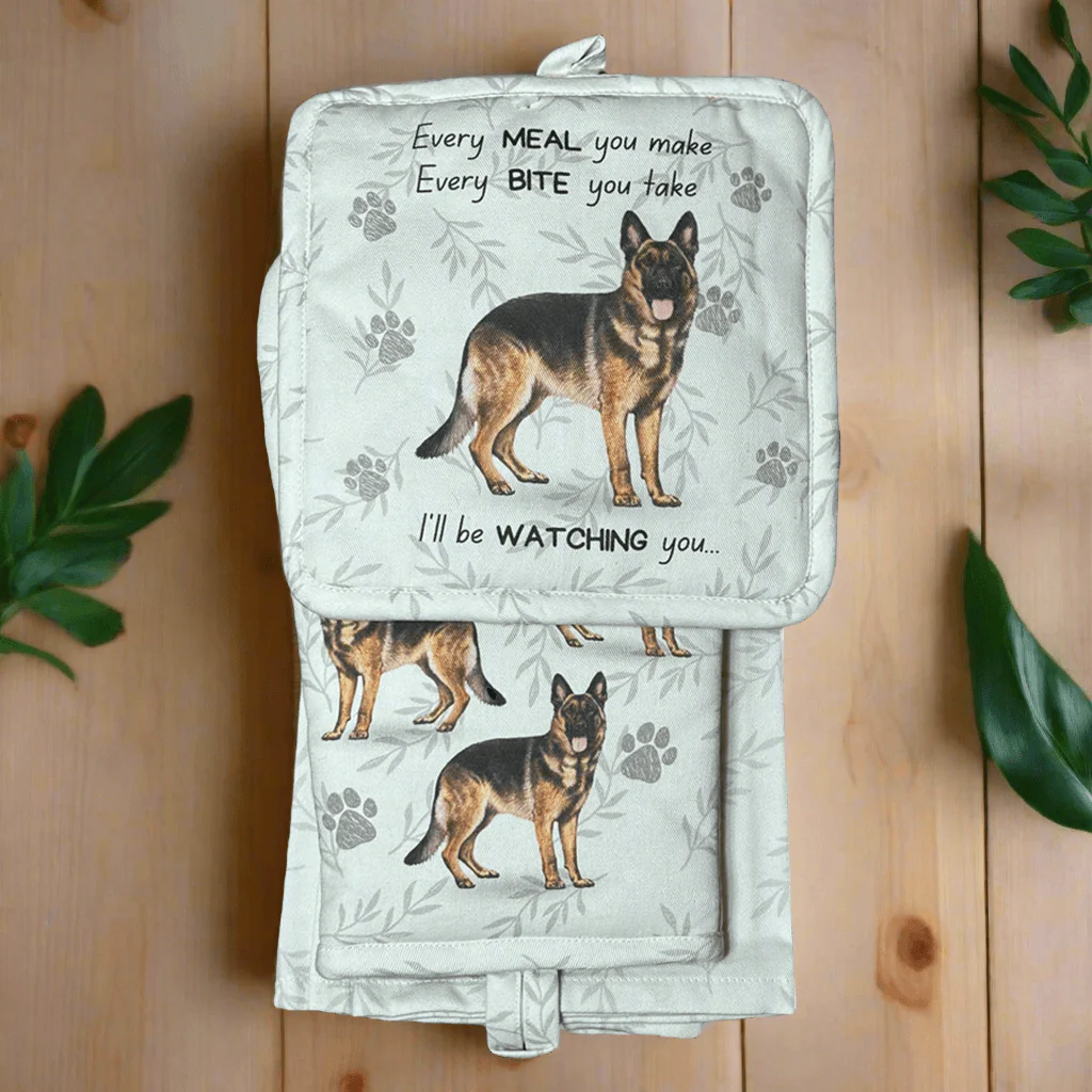 E & S Pets : Oven Mitt Set - German Shepherd