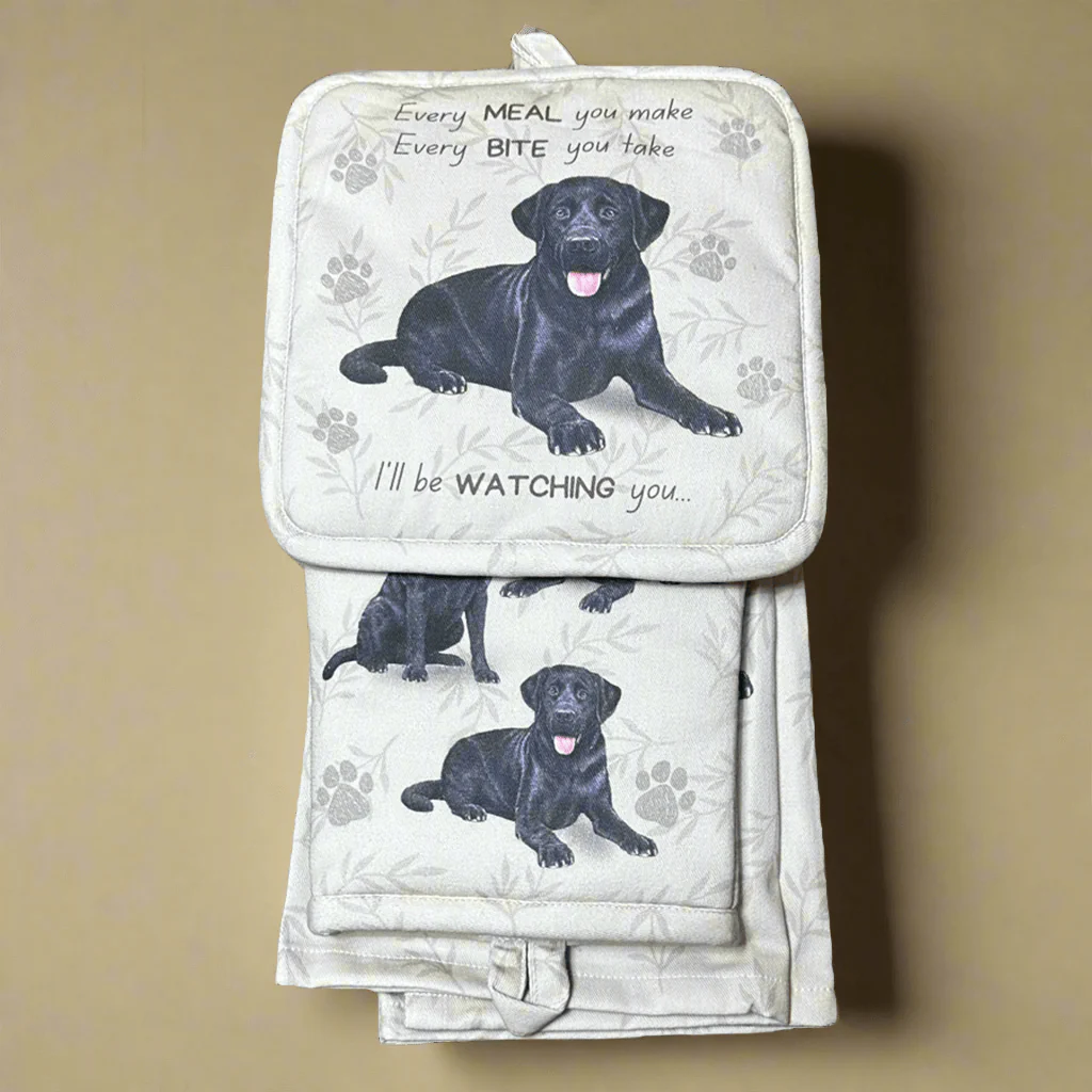 E & S Pets : Oven Mitt Set - Labrador Black