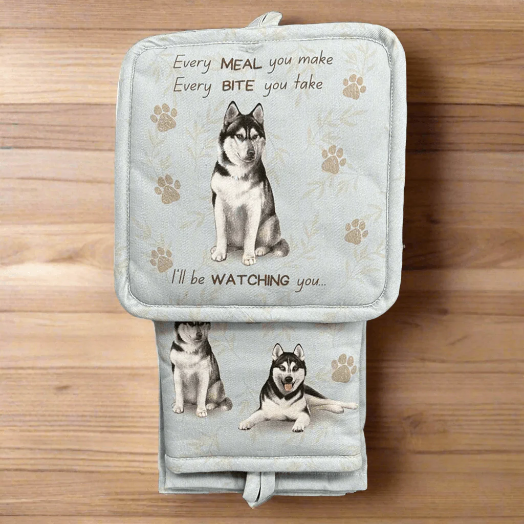 E & S Pets : Oven Mitt Set - Siberian Husky