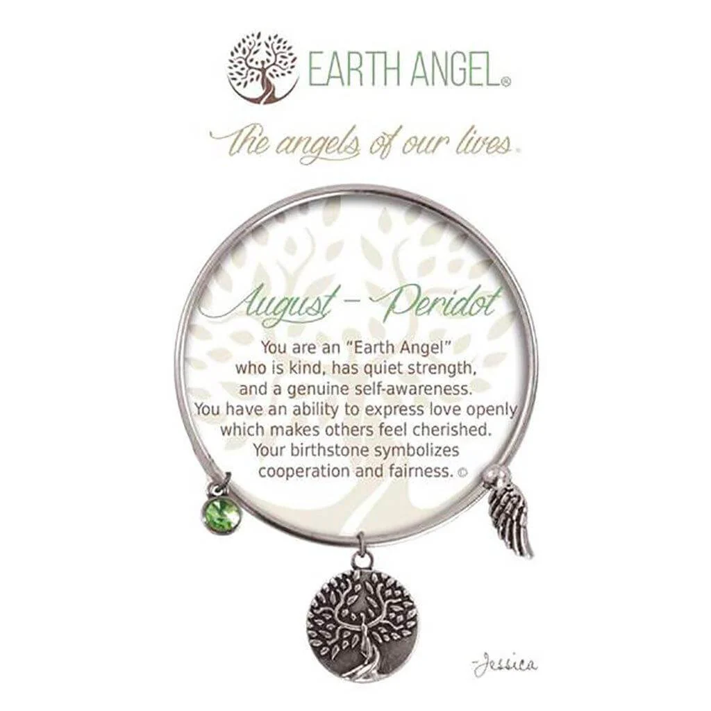 Earth Angel : August - Peridot Bracelet in Silver