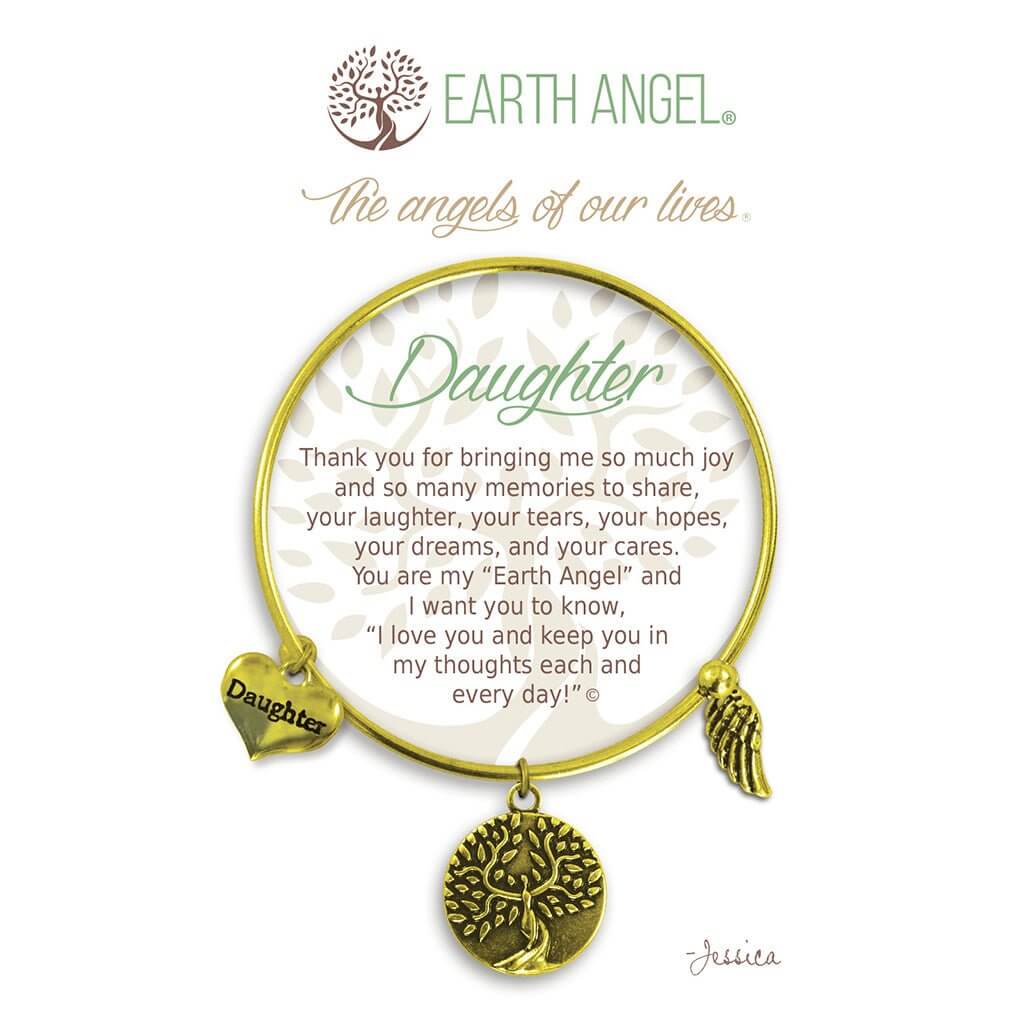 Earth Angel : Daughter Bracelet in Brass