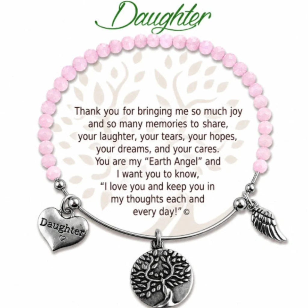 Earth Angel : Daughter Radiant Pink Stone Bracelet