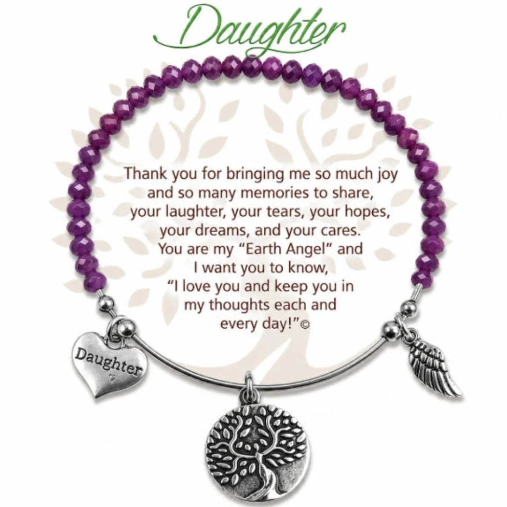 Earth Angel : Daughter Radiant Purple Stone Bracelet