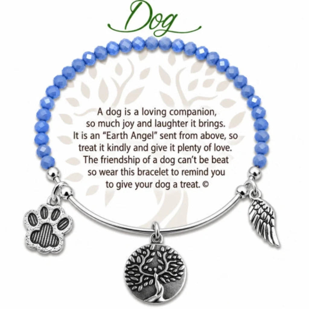 Earth Angel : Dog Radiant Blue Stone Bracelet