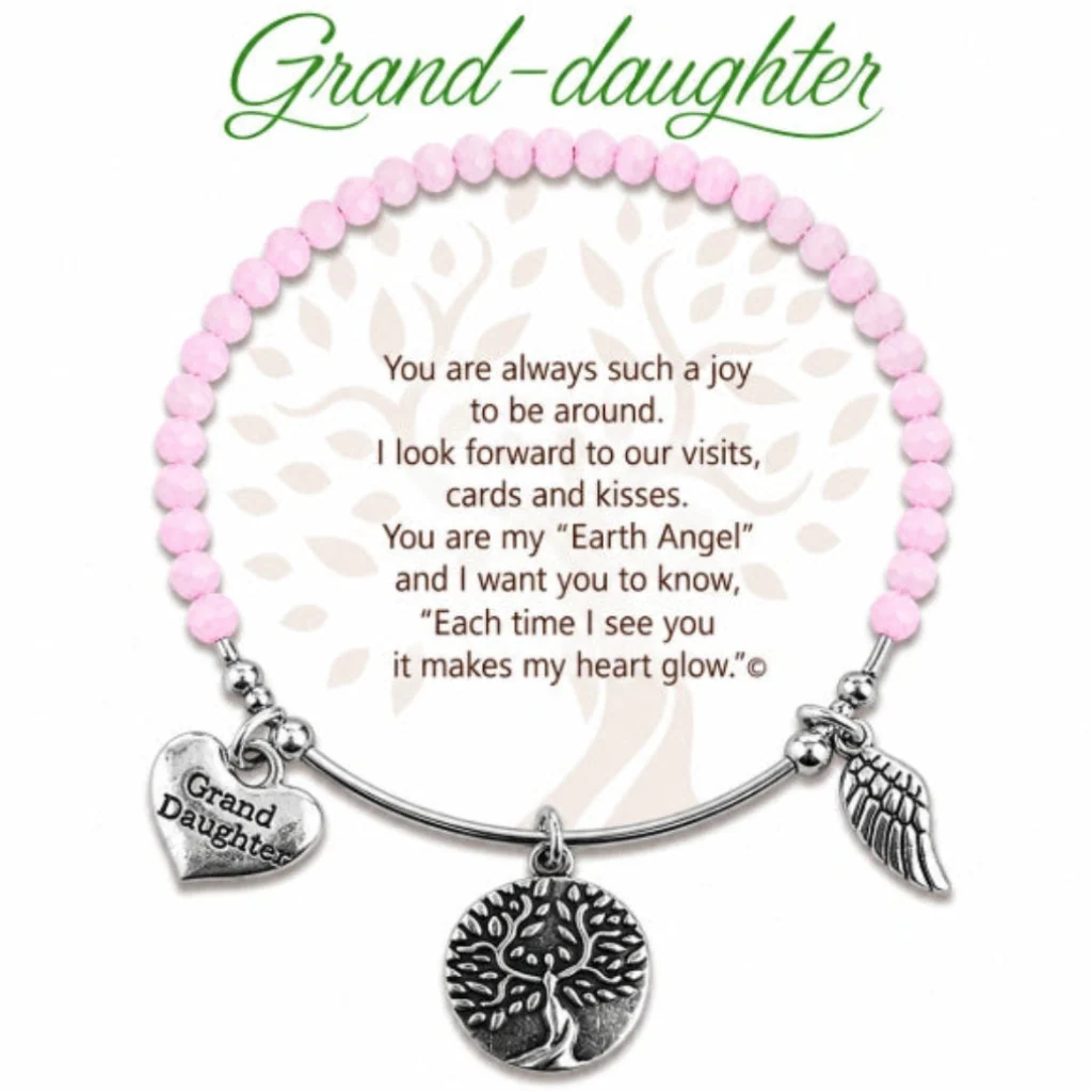 Earth Angel : Granddaughter's Radiant Pink Bracelet
