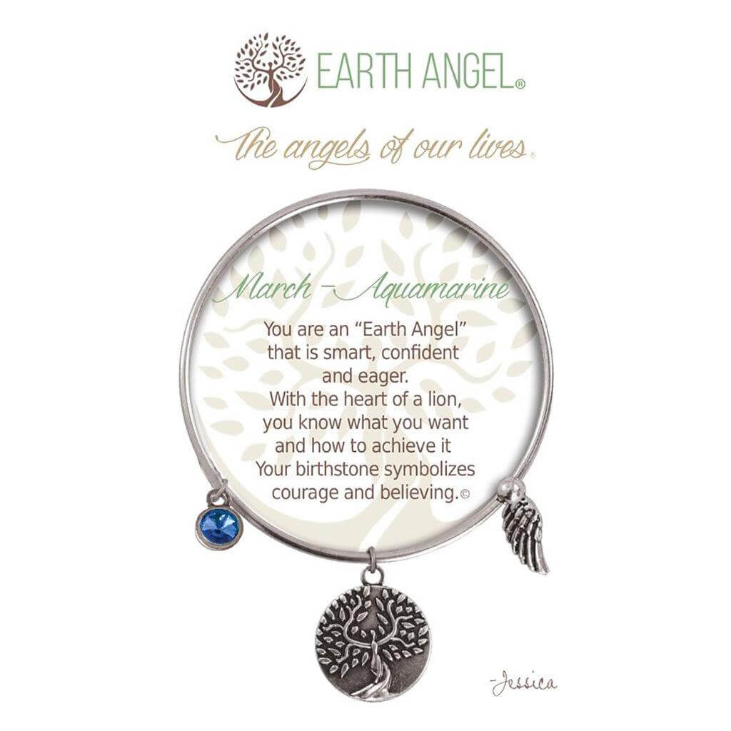 Earth Angel : March - Aquamarine Bracelet in Silver