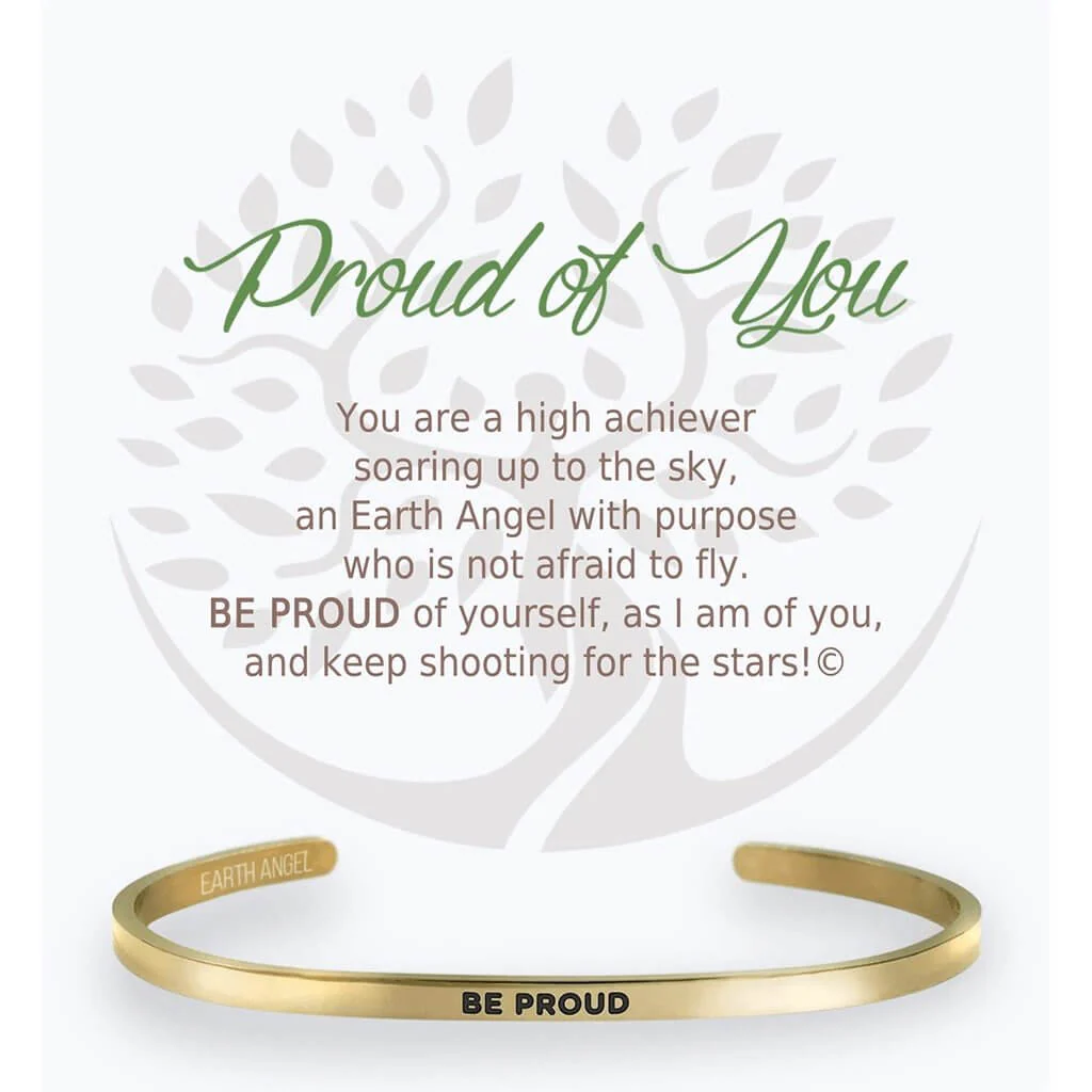 Earth Angel : Proud of You Cuff Bracelet in Gold