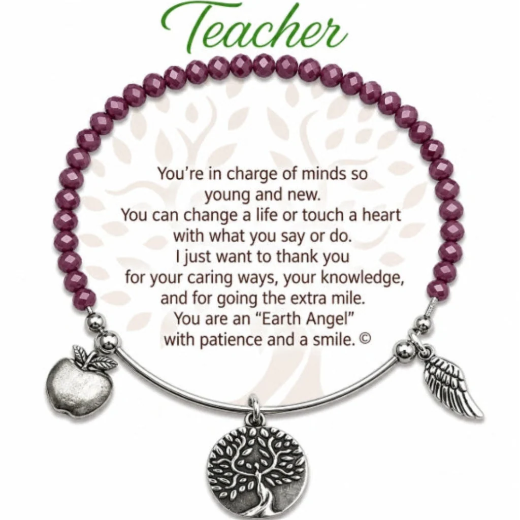 Earth Angel : Teacher's Radiant Purple Stone Bracelet