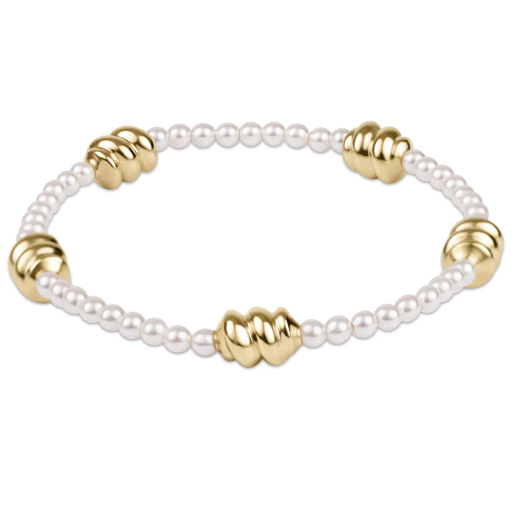 Enewton Design : Admire Gold 3mm Pearl Bracelet 6.25"