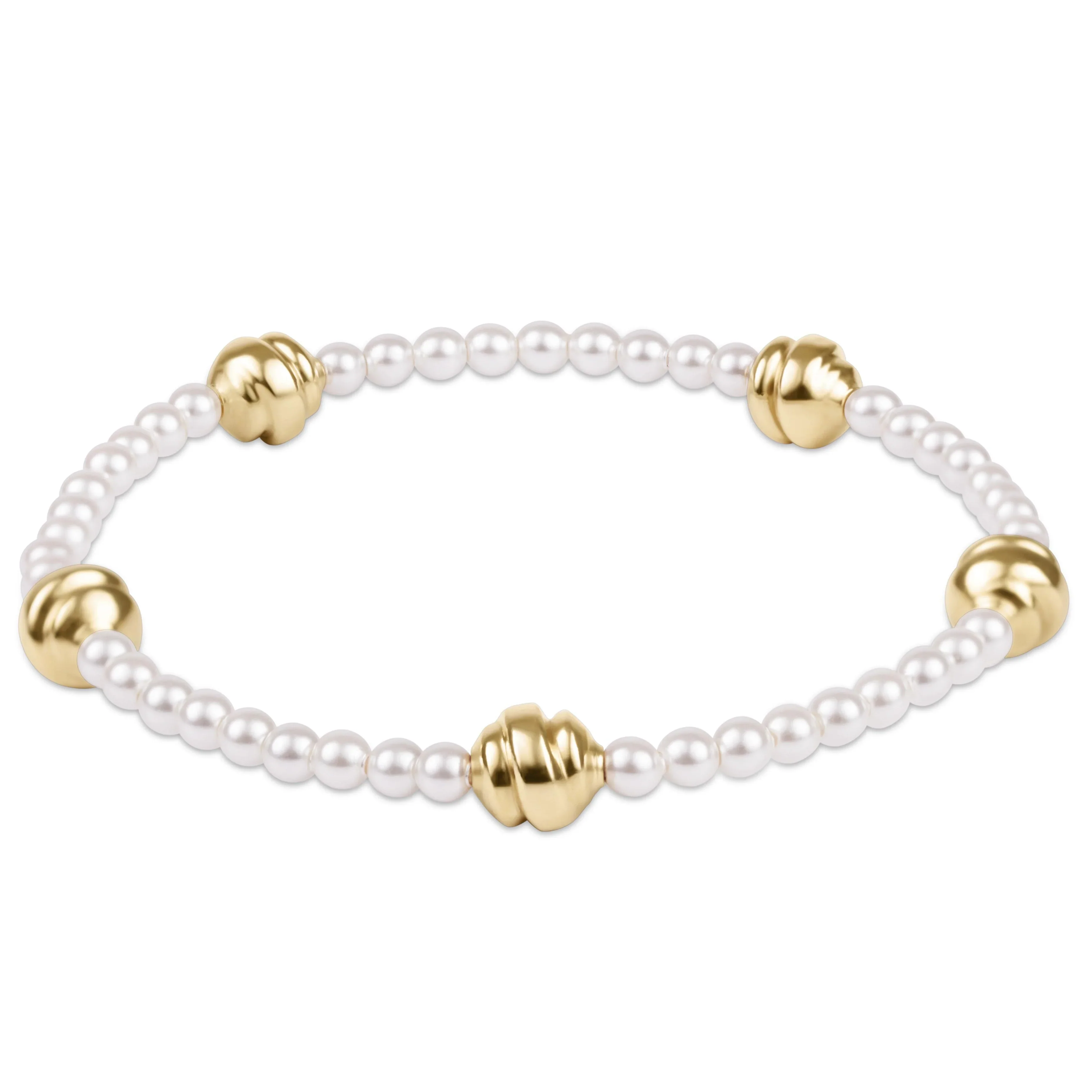 Enewton Design : Admire Small Gold 3mm Pearl Bracelet 6.25"