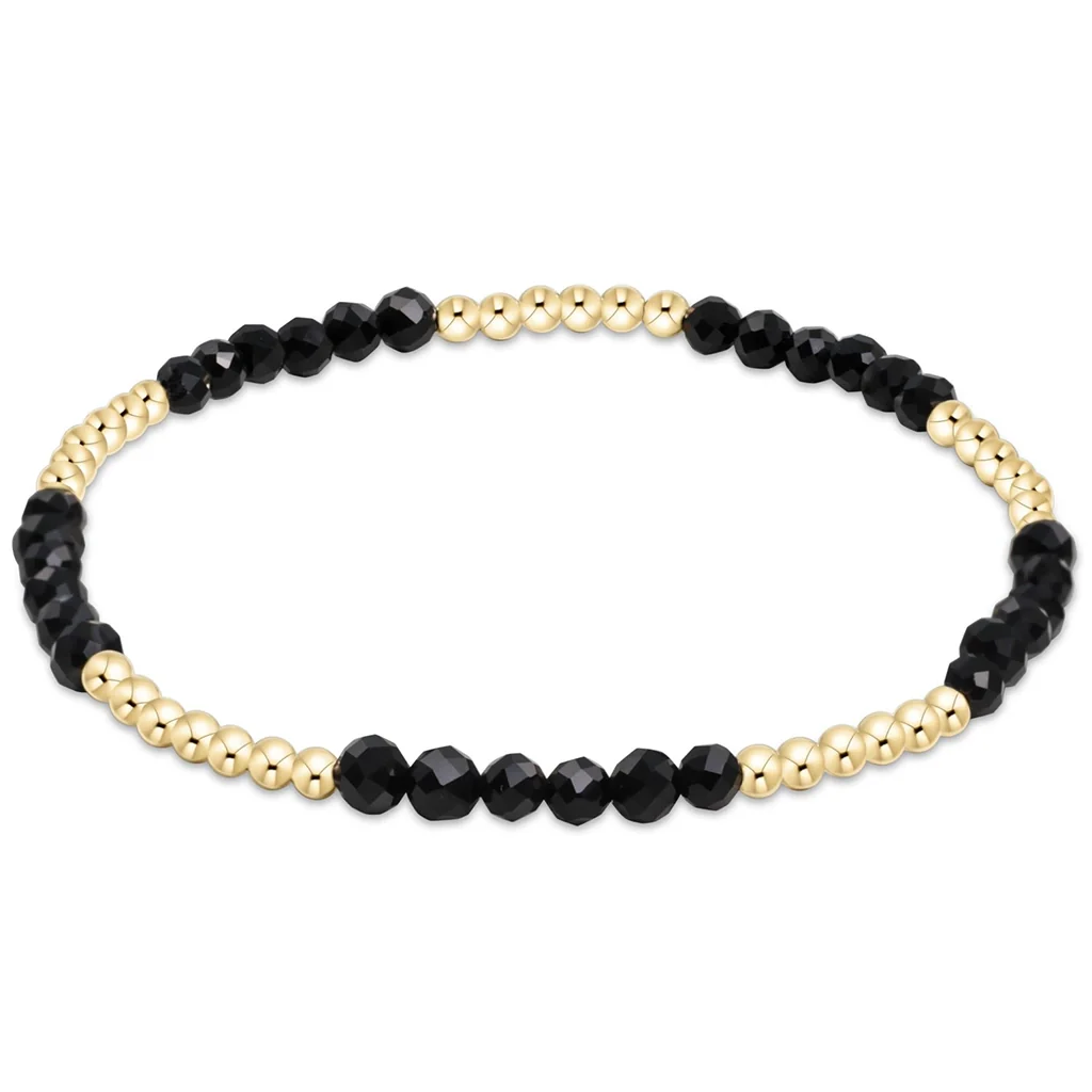 enewton design : Blissful Pattern Bead Bracelet 6.25" - 2.5mm Faceted Onyx