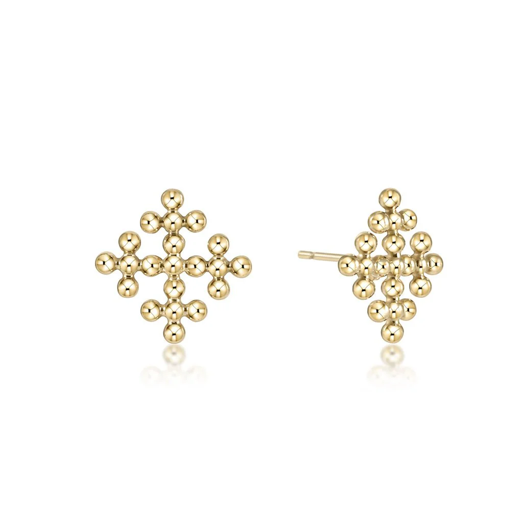 enewton design : Classic Beaded Signature Cross Encompass- Gold