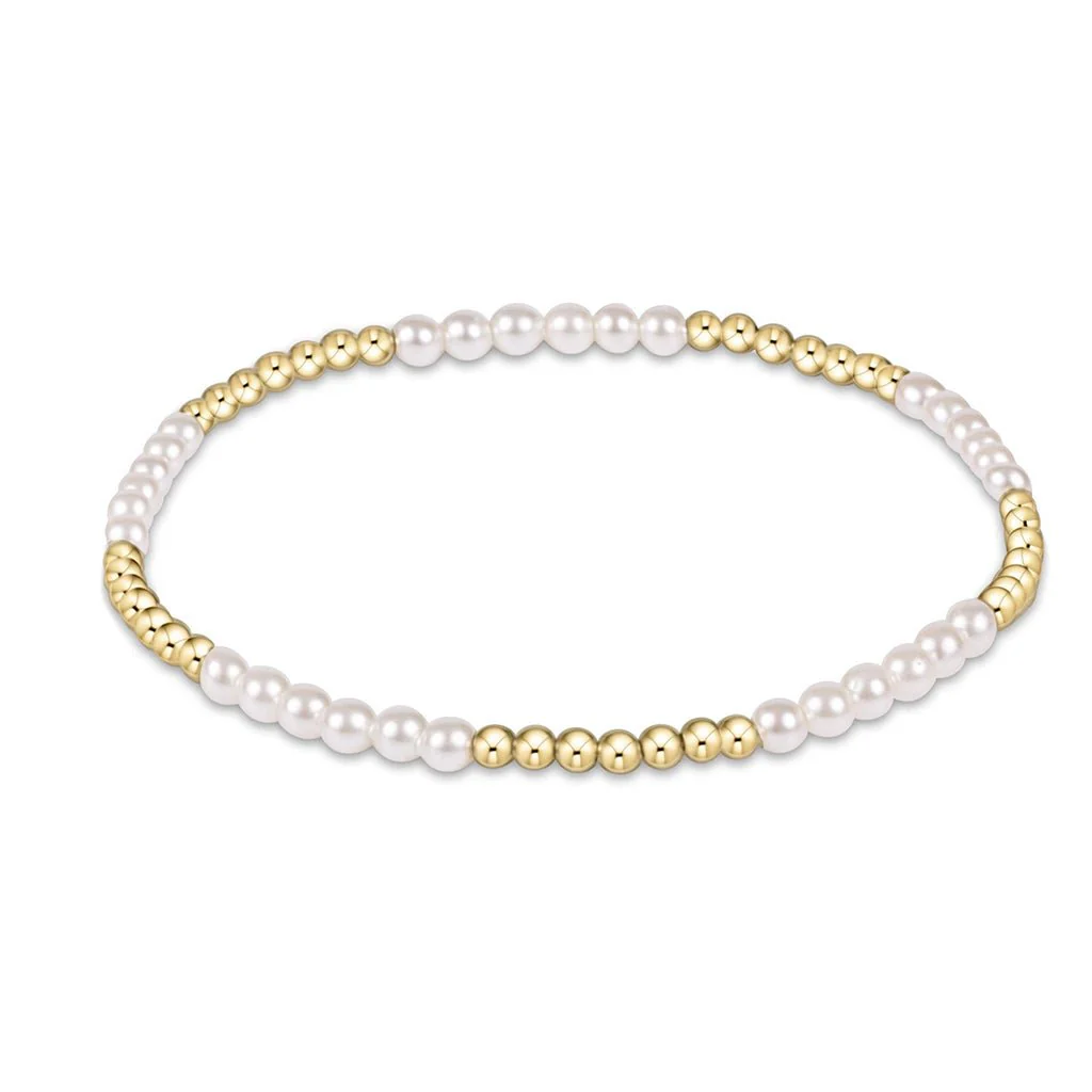 enewton design : Classic blissful pattern 2.5mm Bead Bracelet 6.25"- 3mm pearl